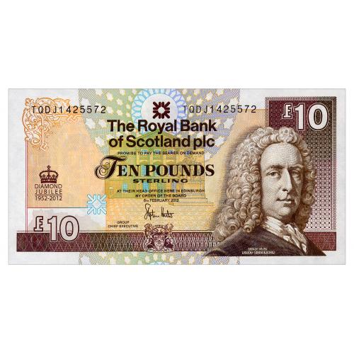 ШОТЛАНДИЯ 368 SCOTLAND ЮБИЛЕЙНАЯ 10 POUNDS 2012 Unc