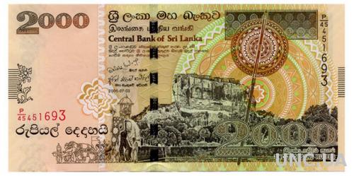 ШРИ ЛАНКА 121b SRI LANKA 2000 RUPEES 2006 Unc