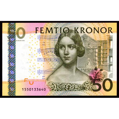 ШВЕЦИЯ 64c SWEDEN 50 KRONUR 2011 Unc