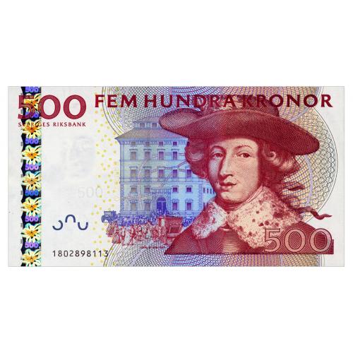 ШВЕЦИЯ 66a SWEDEN 500 KRONOR 2001 Unc