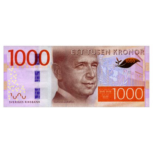 ШВЕЦИЯ 74 SWEDEN 1000 KRONOR ND(2015) Unc