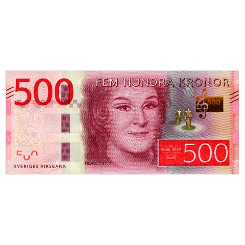 ШВЕЦИЯ 73(2) SWEDEN 500 KRONOR ND(2016) Unc