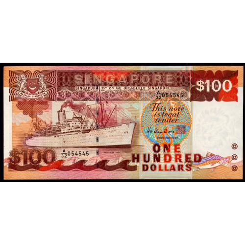 СИНГАПУР 27 SINGAPORE 2 DOLLARS ND(1990) Unc