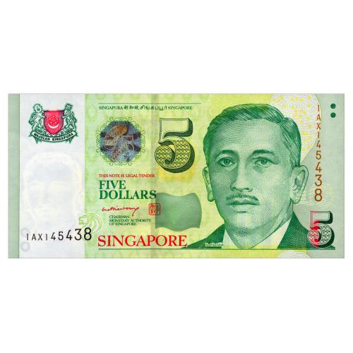 СИНГАПУР 47A SINGAPORE 5 DOLLARS ND(2005) Unc