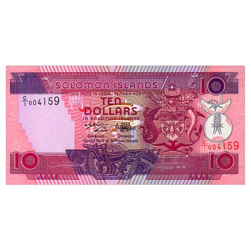 СОЛОМОНОВЫ ОСТРОВА 20 SOLOMON ISLANDS C/1; 10 DOLLARS ND(1996) Unc