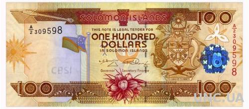 СОЛОМОНОВЫ ОСТРОВА 30b SOLOMON ISLANDS СЕРИЯ A/2, SIGN. 9; 100 DOLLARS ND(2009) Unc