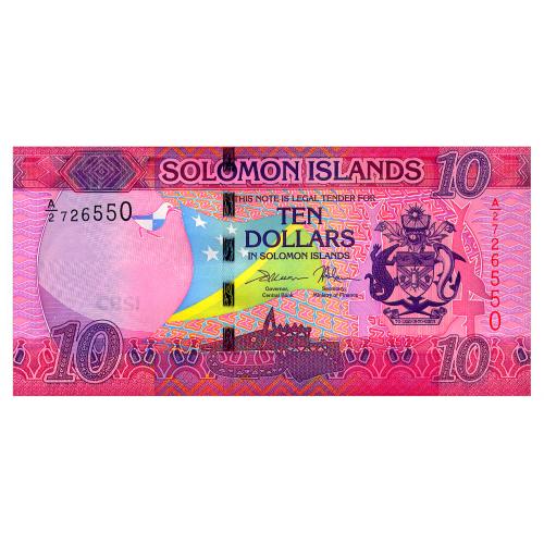 СОЛОМОНОВЫ ОСТРОВА 33(1) SOLOMON ISLANDS SERIES A/2; 10 DOLLARS ND(2017) Unc