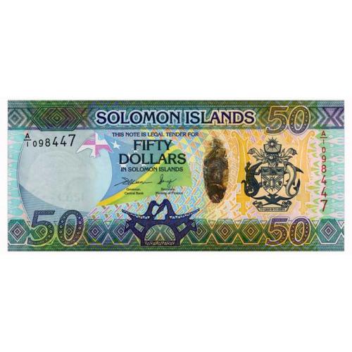 СОЛОМОНОВЫ ОСТРОВА 35(1) SOLOMON ISLANDS A/1; 50 DOLLARS 2013 Unc