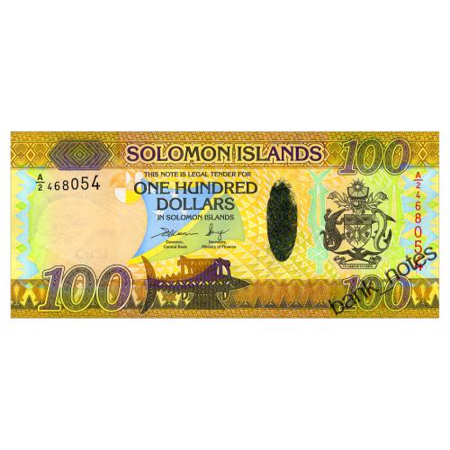 СОЛОМОНОВЫ ОСТРОВА 36 SOLOMON ISLANDS 100 DOLLARS ND(2015) Unc