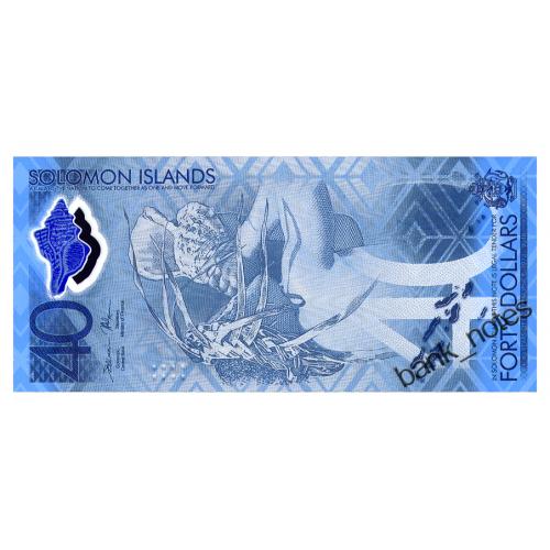 СОЛОМОНОВЫ ОСТРОВА 37 SOLOMON ISLANDS ЮБИЛЕЙНАЯ 40 DOLLARS 2018 Unc