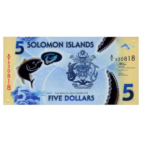 СОЛОМОНОВЫ ОСТРОВА W38(2) SOLOMON ISLANDS 5 KINA ND(2022) Unc