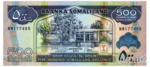 СОМАЛИЛЕНД 6h SOMALILAND 500 SHILLINGS 2011 Unc