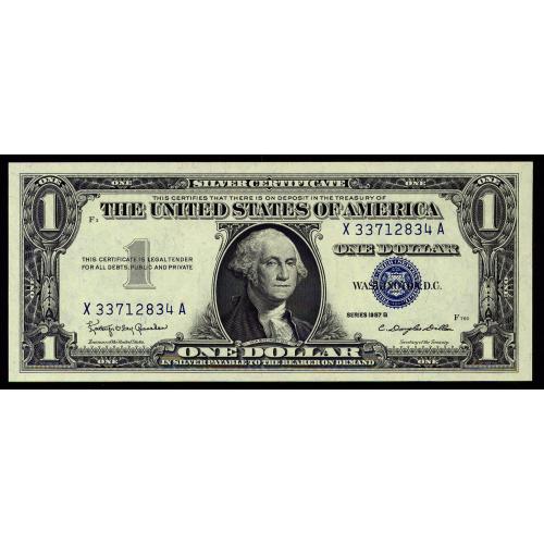 США 419b USA $1 1957B; KATHRYN O'HAY GRANAHAN - CLARENCE DOUGLAS DILLON Unc