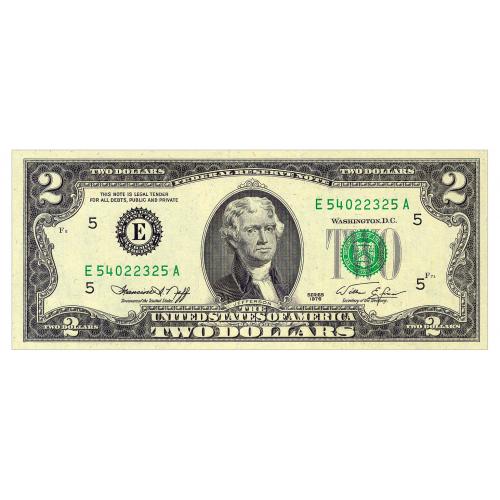 США 461 USA $2 1976; E5 RICHMOND VA; FRANCINE IRVING NEFF - WILLIAM EDWARD SIMON Unc