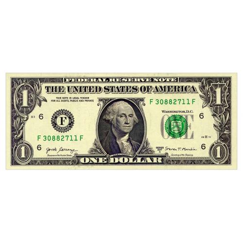 США 544 USA $1 2017A; F6 ATALANTA GA; JOVITA CARRANZA - STEVEN TERNER MNUCHIN Unc