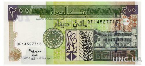 СУДАН 57b SUDAN 200 DINAR 1998 Unc