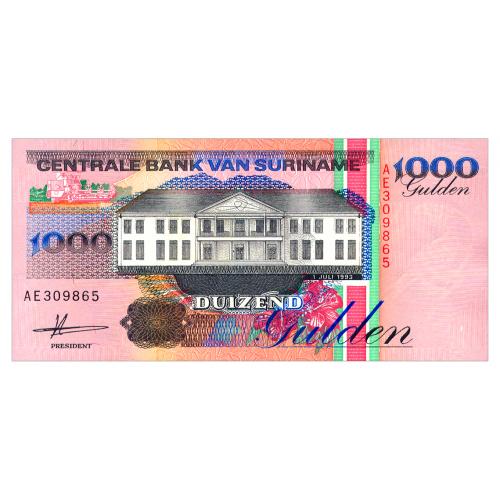 СУРИНАМ 141a SURINAME 1000 GULDEN 1993 Unc
