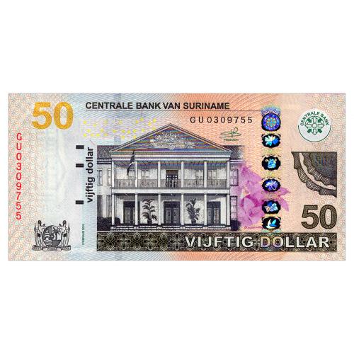 СУРИНАМ 165 SURINAME 50 GULDEN 2019 Unc