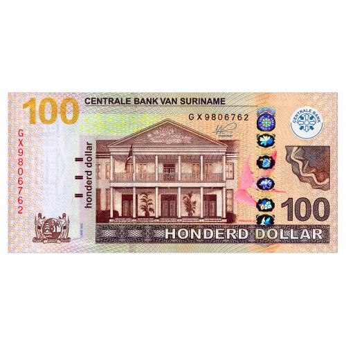 СУРИНАМ 166 SURINAME 100 GULDEN 2020 Unc