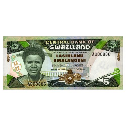 СВАЗИЛЕНД 14 SWAZILAND 5 EMALANGENI ND(1987) Unc