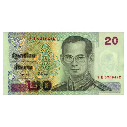 ТАИЛАНД 109(3) THAILAND 20 BAHT ND(2003) Unc