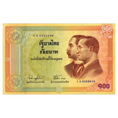 ТАИЛАНД 110 THAILAND ЮБИЛЕЙНАЯ 100 BAHT ND(2002) Unc