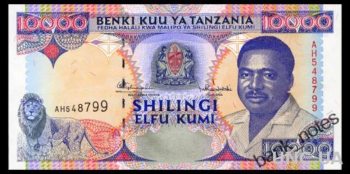 ТАНЗАНИЯ 29 TANZANIA 10000 SHILINGI ND(1995) Unc