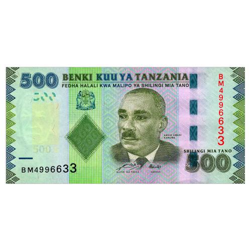 ТАНЗАНИЯ 40 TANZANIA 500 SHILINGI ND(2010) Unc