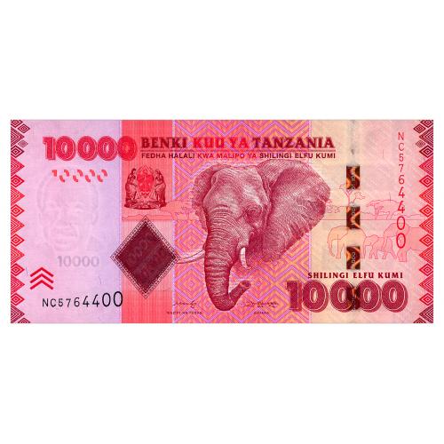 ТАНЗАНИЯ 44c TANZANIA 10000 SHILINGI ND(2020) Unc