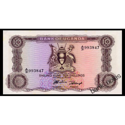 УГАНДА 2 UGANDA 10 SHILLINGS ND(1966) Unc