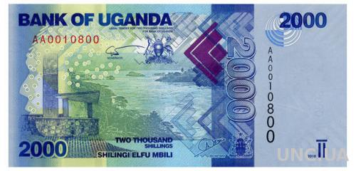 УГАНДА 50a UGANDA 2000 SHILLINGS 2010 Unc