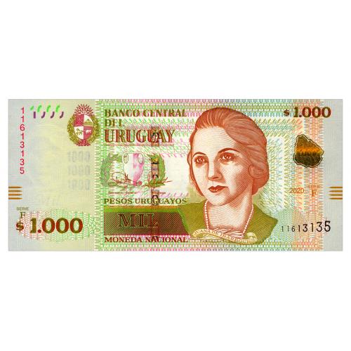 УРУГВАЙ 99 URUGUAY 2000 PESOS 2020 Unc