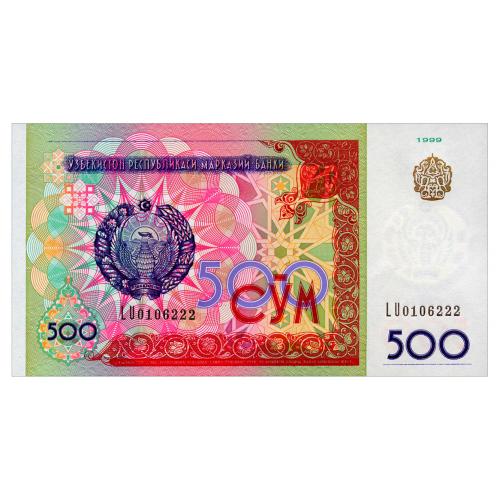 УЗБЕКИСТАН 81 UZBEKISTAN СЕРИЯ LU 500 SUM 1999 Unc