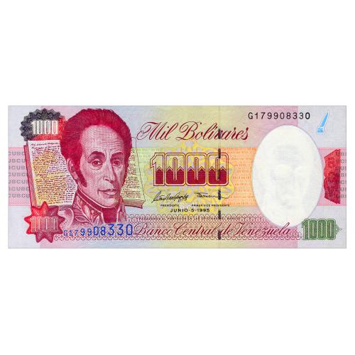 ВЕНЕСУЭЛА 76b VENEZUELA 1000 BOLIVARES 05.06.1995 Unc