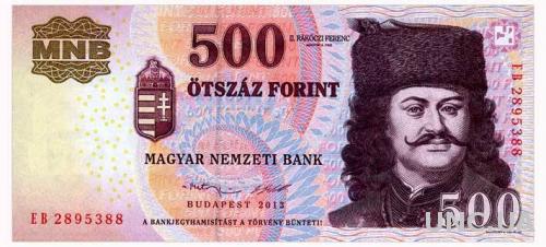 ВЕНГРИЯ 196d HUNGARY 500 FORINT 2013 Unc