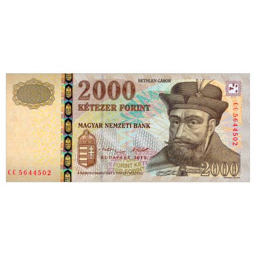 ВЕНГРИЯ 198e HUNGARY 2000 FORINT 2013 Unc