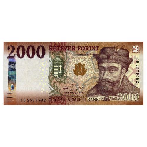ВЕНГРИЯ 204a HUNGARY 2000 FORINT 2016 Unc