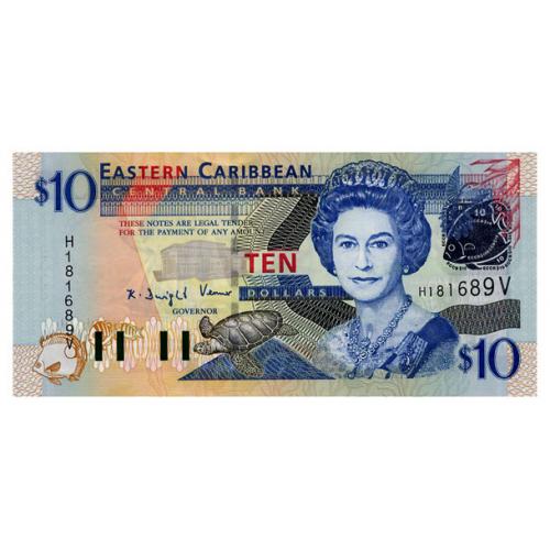 ВОСТОЧНЫЕ КАРИБЫ 43v EAST CARIBBEAN STATES СЕРИЯ V; ST. VINCENT 10 DOLLARS ND(2003) Unc