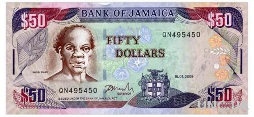 ЯМАЙКА 83d JAMAICA 50 DOLLARS 2009 Unc