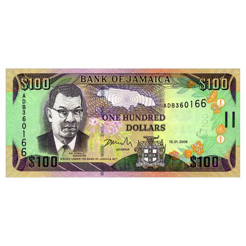 ЯМАЙКА 84b JAMAICA 100 DOLLARS 2006 Unc