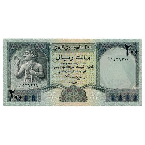 ЙЕМЕН 29 YEMEN ARAB REPUBLIC 200 RIALS ND(1996) Unc