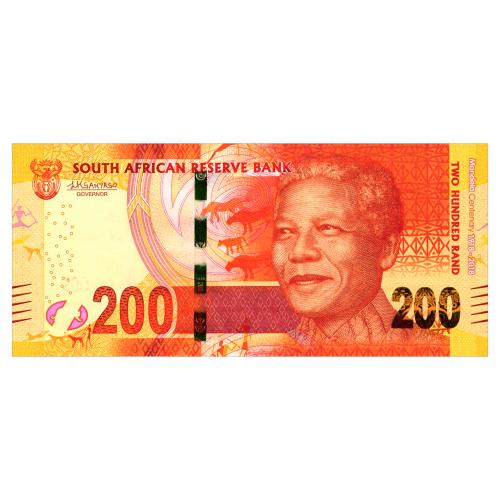 ЮАР 147 SOUTH AFRICA; ЮБИЛЕЙНАЯ; 200 RAND 2018 Unc