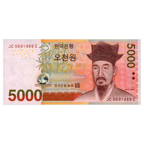 ЮЖНАЯ КОРЕЯ 55 SOUTH KOREA 5000 WON ND(2006) Unc