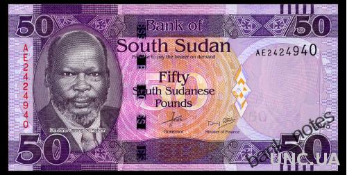 ЮЖНЫЙ СУДАН 14a SOUTH SUDAN 50 POUNDS 2015 Unc