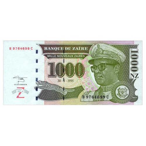 ЗАИР 66 ZAIRE 1000 NOUVEAUX ZAIRES 1995 Unc