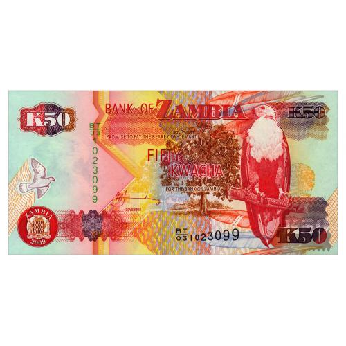 ЗАМБИЯ 37h ZAMBIA 50 KWACHA 2009 Unc