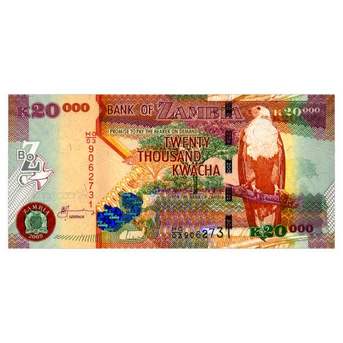 ЗАМБИЯ 47e ZAMBIA 20000 KWACHA 2009 Unc