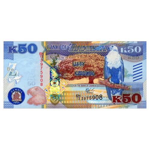 ЗАМБИЯ 60 ZAMBIA 50 KWACHA 2015 Unc