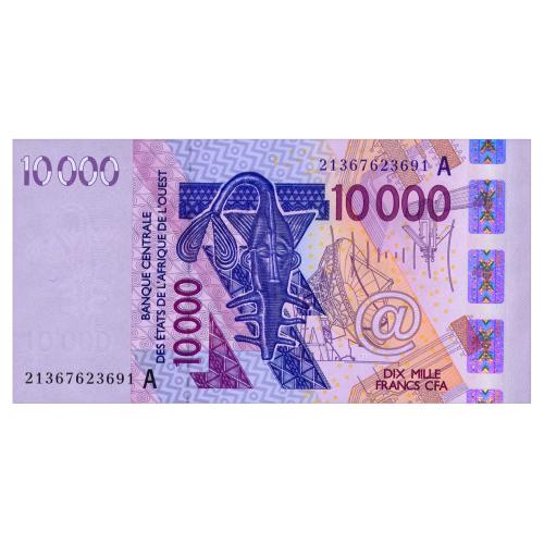 ЗАПАДНАЯ АФРИКА 118A WEST AFRICAN STATES COTE D'IVOIRE 10000 FRANCS 2021 Unc