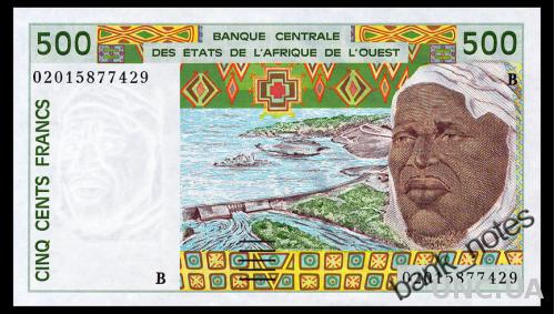 ЗАПАДНАЯ АФРИКА 210Bn WEST AFRICAN STATES BENIN 500 FRANCS 2002 Unc